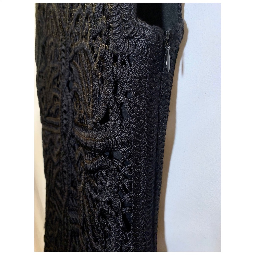 Maje sleeveless crêpe dress with embroidery